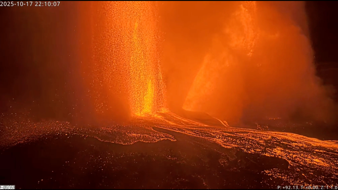 Lava erupts from Kilauea in Hawaii during the 35th episode since Dec. 2024. 